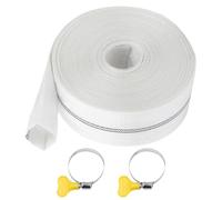 Sump Pump Hose, Flat Transfer Line Kit, 2.6x1968.5in Heavy Duty Water Discharge System, Reinforced PVC Pump Hose Set, Industrial Grade Drainage Pipe Unit, Pool Farm Pond Yard Use