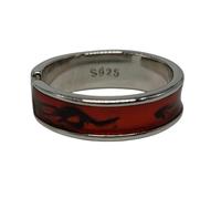 Sumpgle Anillo ajustable esmaltado de banda ancha para mujer, minimalista, único, accesorio de moda