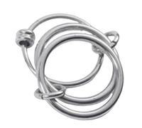 Sumpgle Anillo ajustable minimalista de acero de titanio con tres dedos para mujeres y hombres, joyería hip-hop, diseño transformable, regalo, 6, Chapado en oro de 18 quilates