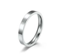 Sumpgle Anillo apilable minimalista de acero inoxidable de 3 mm Anillo de cola de titanio unisex Anillo de compromiso de boda para hombres y mujeres
