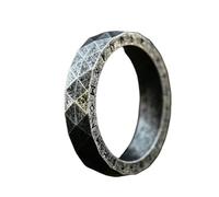 Sumpgle Anillo de acero de titanio con letras vikingas de moda minimalista coreana y japonesa Anillo de personalidad retro en forma de diamante de acero inoxidable para joyería de hombres y mujeres