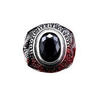 Sumpgle Anillo de acero inoxidable para hombre G.V Réplica original Titanio Acero circón Piedra Vintage Masonería Joyería Estilo de moda