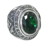 Sumpgle Anillo de acero inoxidable para hombre G.V Réplica original Titanio Acero circón Piedra Vintage Masonería Joyería Estilo de moda