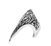 Sumpgle Anillo de acero inoxidable para hombre modelo de armadura tallada joyería de moda vintage