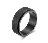 Sumpgle Anillo giratorio de acero de titanio con acabado arenado, acero inoxidable y chapado en oro, anillo de dedo para aliviar la ansiedad