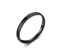 Sumpgle Anillo meñique minimalista de acero al titanio mate con diseño de alto pulido Joyería unisex chapada en oro de 18 quilates