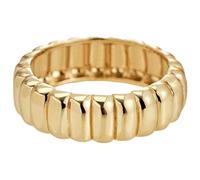 Sumpgle Anillo minimalista francés de arco ancho con textura de cuerno chapado en oro de 18 quilates, diseño de cuerda trenzada, regalo de joyería para mujer, 6, Chapado en oro de 18 quilates