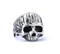 Sumpgle Anillos de calavera Acero inoxidable Unisex Titanio Acero Biker Estilo Punk Joyería de Moda Accesorios para Hombres y Mujeres