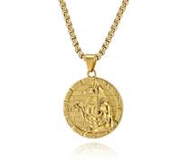 Sumpgle Anubis Mitología Egipcia Collar Colgante Talismán De Acero De Titanio Vintage Joyería De Acero Inoxidable