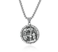 Sumpgle Anubis Mitología Egipcia Collar Colgante Talismán De Acero De Titanio Vintage Joyería De Acero Inoxidable