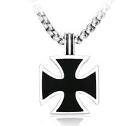 Sumpgle Colgante de cruz de hierro de acero inoxidable para hombre Joyería étnica vintage