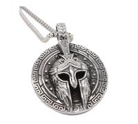 Sumpgle Colgante de máscara de faraón egipcio Collar de acero inoxidable de estilo vintage para hombre Joyería retro única Casco de guerrero antiguo