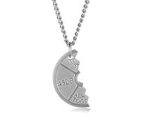 Sumpgle Colgante de placa de barra de fitness euroamericano joyería de gimnasio para parejas collar de acero de titanio para hombres y mujeres