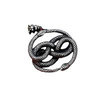 Sumpgle Colgante Ouroboros de acero inoxidable Collar de serpiente de diseño único Joyería con encanto místico para hombre Símbolo eterno vintage