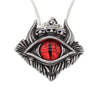 Sumpgle Collar colgante de acero de titanio Evil Eye Skull Ox Eye Euro-American Vintage Trend Joyería única para hombre Amuleto de acero inoxidable