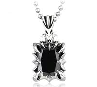 Sumpgle Collar colgante de San Cristóbal tono plata Joyería de piedra preciosa Joyería de protección religiosa para hombres regalo para él