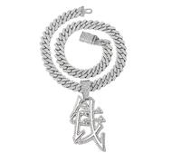 Sumpgle Collar de estilo hip hop, regalo para hombres y mujeres, 50 cm-Cuban