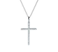 Sumpgle Collar unisex con colgante de cruz cubierta de circonita cúbica, joyería minimalista de hip hop, diseño vanguardista para uso diario en la calle