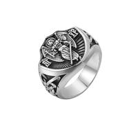 Sumpgle Elegante anillo retro de acero de titanio con alas de ángel para hombre, joyería de moda para fiestas y uso diario, 12