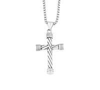 Sumpgle Hip Hop Patrón Retorcido Collar Colgante Cruz Moda Hombre Joyería Inoxidable de Acero de Titanio para Mujeres