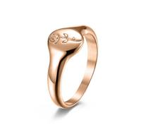 Sumpgle Hip hop ROCK Estilo Rosa Flor Titanio Anillo de cola de acero Joyería para mujer