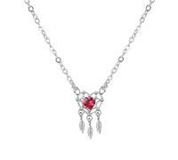 Sumpgle INS Style - Collar con colgante de corazón, atrapasueños, plumas, joyería para mujer