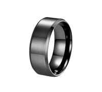Sumpgle Joyería unisex mate cepillado simple anillo de acero de titanio chapado al vacío grabado joyería de mano para hombres y mujeres accesorio de moda