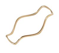 Sumpgle Juego de anillos minimalistas ondulados delicados de apilamiento, diseño texturizado ondulado, acero de titanio, anillos de nudillos, regalo para mujeres, 5, Chapado en oro de 18 quilates