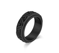 Sumpgle Mitología egipcia antigua ojo de Horus anillo giratorio de acero inoxidable pirámide triangular guardián joyería de acero de titanio joyería de moda para un