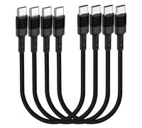 SUMPK Cable USB C a Micro USB de 30 cm, 4 unidades, cable adaptador corto micro USB a tipo C, OTG 480 Mbps, transferencia de datos USB C a USB Micro compatible con Samsung Galaxy S7 S6, MacBook Pro