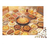 Sumptuous Dinner Puzzle para Adultos 1000 Piezas Reciclable Paper Food Art Puzzles Educational Game Challenge Ideal for Family and Friends Gifts 38x26cm/1000pcs