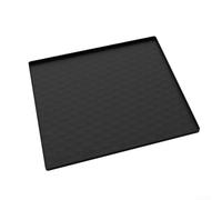 Sumsoctober Alfombrilla de inodoro de silicona con borde elevado, impermeable, antideslizante, para silla de inodoro y orinal, protección del suelo, 60 x 50 cm (65 x 60 cm, negro)