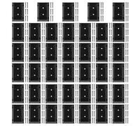 Sumsoctober Conectores de soporte de barandilla de cubierta para poste de madera de 2 x 4 pulgadas, sistema de soporte de balaustres de nailon negro, paquete de 20 (40 unidades)