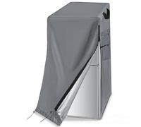 Sumsoctober Cubierta para refrigerador al aire libre, impermeable y a prueba de polvo Oxford 210D, acceso con cremallera y ventilación trasera, gris, 83.4 cm de ancho x 83.4 cm de profundidad x 170.2