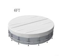 Sumsoctober Cubierta redonda para piscina para calefacción solar y bloqueo de escombros, fabricada con poliéster 210D, fácil instalación con cordón, compatible con la mayoría de piscinas (6 pies)