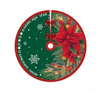 Sumsoctober Falda de árbol de Navidad con un tema de dibujos animados animado para decorar alrededor de tu árbol y añadir un toque festivo alegre (C)