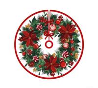 Sumsoctober Falda de árbol de Navidad con un tema de dibujos animados animado para decorar alrededor de tu árbol y añadir un toque festivo alegre (D)