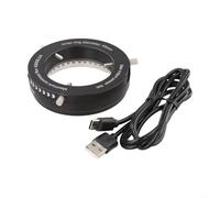 Sumsoctober Fuente de luz del microscopio del LED con 80 cuentas, luz ajustable del anillo del brillo para la inspección del laboratorio, marco de la aleación de aluminio