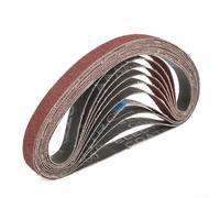 Sumsoctober Juego de 60 correas de lijado de 13 x 457 mm, 10 de cada uno de 40/60/80/120/180/240 grano mixto, apto para limas eléctricas Black-Decker