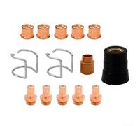 Sumsoctober Kit de 14 puntas de corte de electrodo de plasma consumibles compatibles con antorcha Eastwood Cut 60 (electrodo, punta, anillo de remolino, copa de protección, resorte)