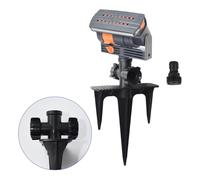 Sumsoctober Mini aspersor oscilante para césped con cobertura grande ajustable, riego automático de 16 agujeros, tres picos para riego al aire libre, jardín, patio, patio (B)