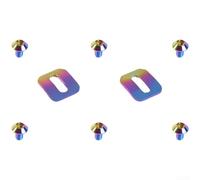 Sumsoctober Tacos de pedal de ciclismo | Juego de 2 piezas compatibles con Time para XPRESSO y XPRO | Incluye tornillos M5 de 11 mm y acabado anodizado resistente al desgaste (multicolor)