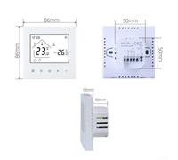 Sumsoctober Termostato inteligente de caldera WiFi montado en la pared con control de voz para soporte Alexa y programación semanal - Bloqueo infantil, blanco 86 x 86 mm (calefacción de caldera de gas