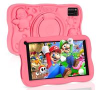 SUMTAB Newest Tablet Niños 7 Pulgadas, Android Tablet，8GB RAM 64GB ROM (mpliable 256 GB), GMS Certified, Pantalla IPS HD, Control Parental, Tableta educativa para niños con Funda EV(Rosa)