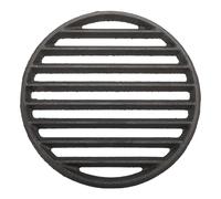 SUMTree Parrilla redonda de hierro fundido, rejilla gruesa de color negro, parrilla de hierro fundido, duradera, parrilla para horno, parrilla de carbón, rejilla para cenizas, rejilla para chimeneas