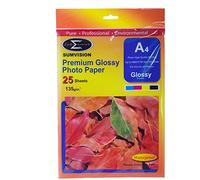 Sumvision Papel fotográfico A4, para fotografía, alta calidad, acabado mate profesional, para impresión de inyección de tinta, paquete de 100 hojas A4 135gm Glossy