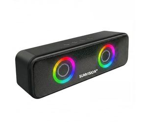 Sumvision Tekuno Altavoz Bluetooth portátil True Wireless Stereo Altavoces Chroma LED 24 horas 1200 mAh Batería de larga duración Bluetooth 5.3 USB C Carga rápida Mejora Bass Drop Protect Diseño Reino