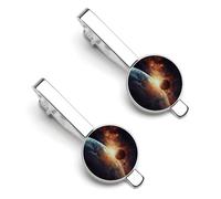 Sun And Earth - Juego de clips de corbata personalizados para hombres, diseños de moda de negocios, barra de corbata para boda, aniversario de negocios