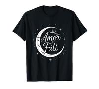 Sun and Moon Celestial Minimalista Tee Amor Fati Stoic Quote Camiseta