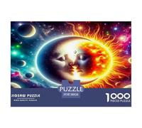 Sun and Moon Puzzles Imposible,desafío para Adultos Entretenimiento Creativo 1000 Piezas Obra De Arte De Juego De para Adultos Y Niños A Partir De 12 Años 38x26cm/1000pcs